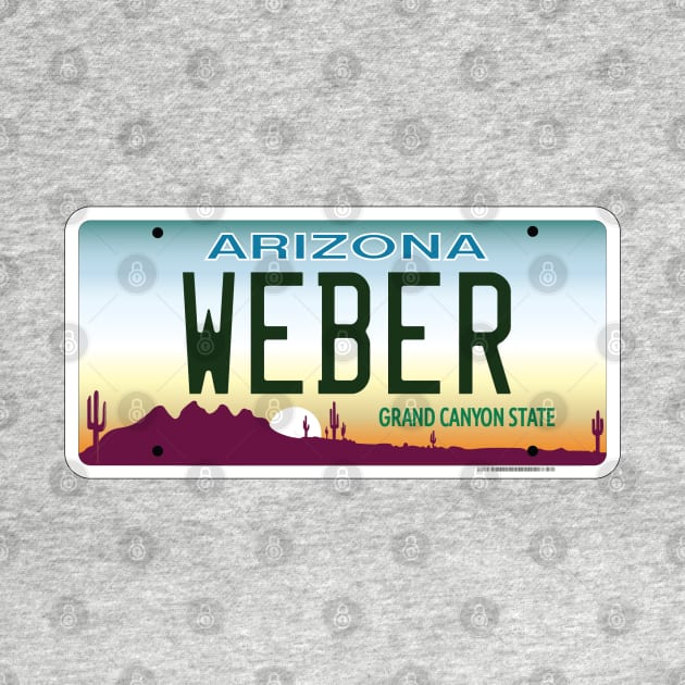 Arizona Weber vanity license plate by zavod44